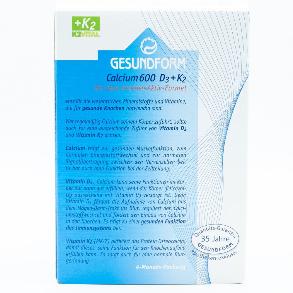 GESUNDFORM Calcium D3+K2 Tabletten GESUNDFORM Calcium D3+K2 Tabletten