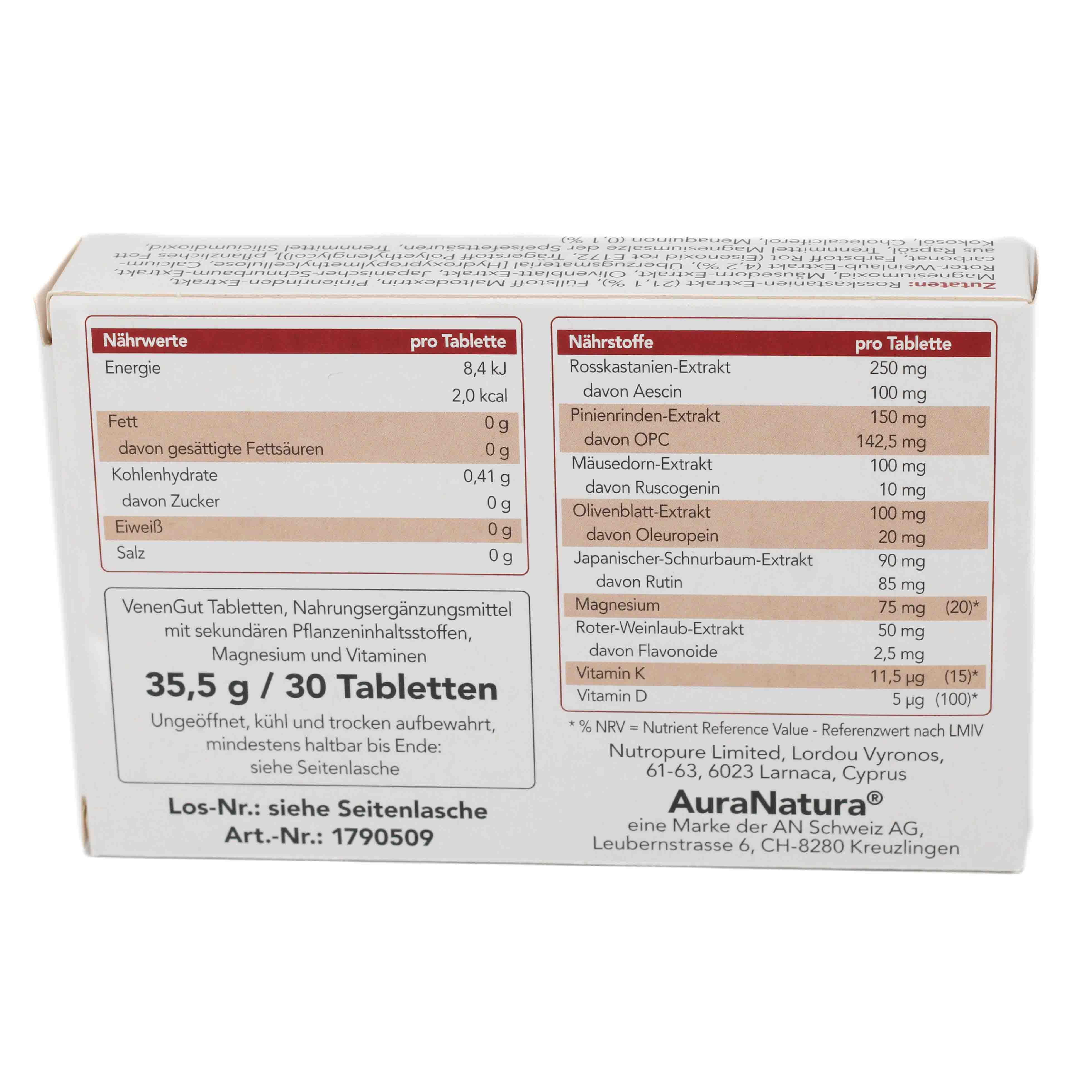 AURANATURA VenenGut Tabletten AURANATURA VenenGut Tabletten