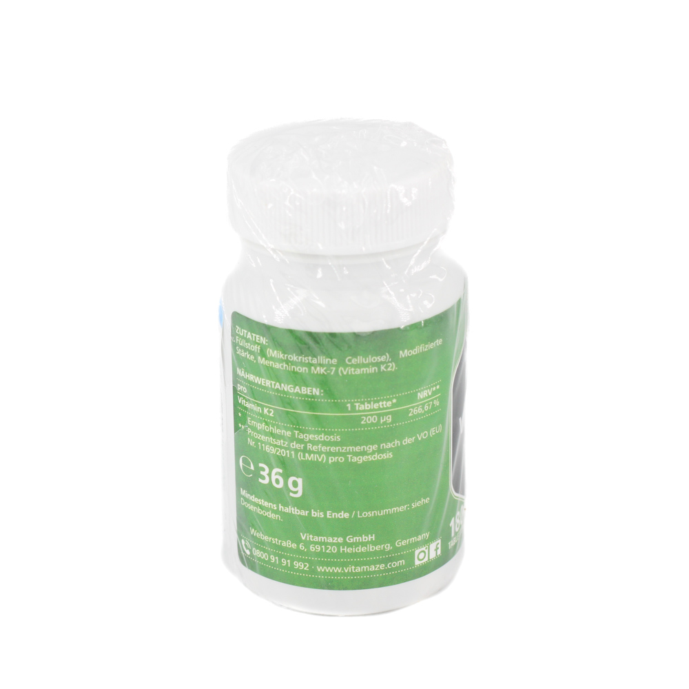 VITAMIN K2 200 μg hochdosiert vegan Tabletten VITAMIN K2 200 μg hochdosiert vegan Tabletten