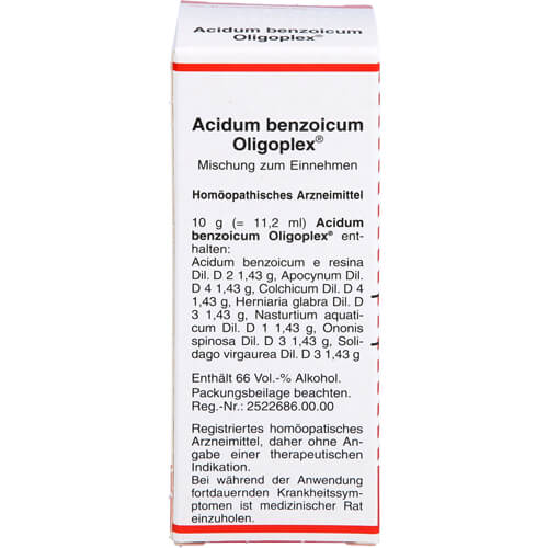 ACIDUM BENZOICUM OLIGOPLEX Liquidum ACIDUM BENZOICUM OLIGOPLEX Liquidum