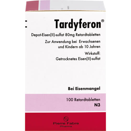 TARDYFERON Depot-Eisen(II)-sulfat 80 mg Retardtab. TARDYFERON Depot-Eisen(II)-sulfat 80 mg Retardtab.