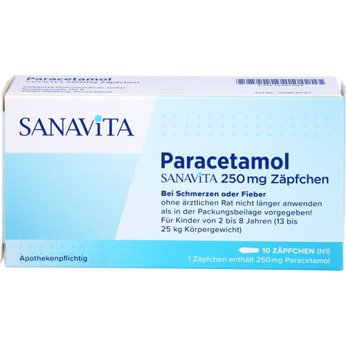 PARACETAMOL SANAViTA 250 mg Zäpfchen PARACETAMOL SANAViTA 250 mg Zäpfchen