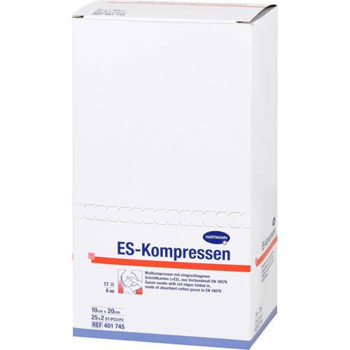 ES-KOMPRESSEN steril 10x20 cm 8fach ES-KOMPRESSEN steril 10x20 cm 8fach