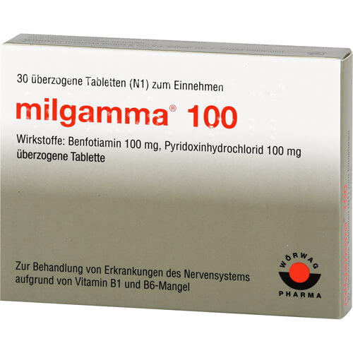 MILGAMMA 100 mg überzogene Tabletten MILGAMMA 100 mg überzogene Tabletten