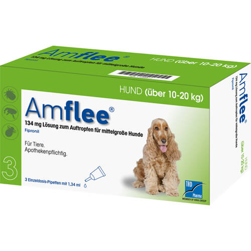 AMFLEE 134 mg Spot-on Lsg.f.mittelgr.Hunde 10-20kg AMFLEE 134 mg Spot-on Lsg.f.mittelgr.Hunde 10-20kg