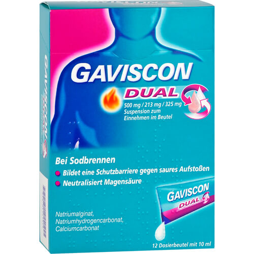 GAVISCON Dual 500mg/213mg/325mg Susp.z.Einn.Btl. GAVISCON Dual 500mg/213mg/325mg Susp.z.Einn.Btl.