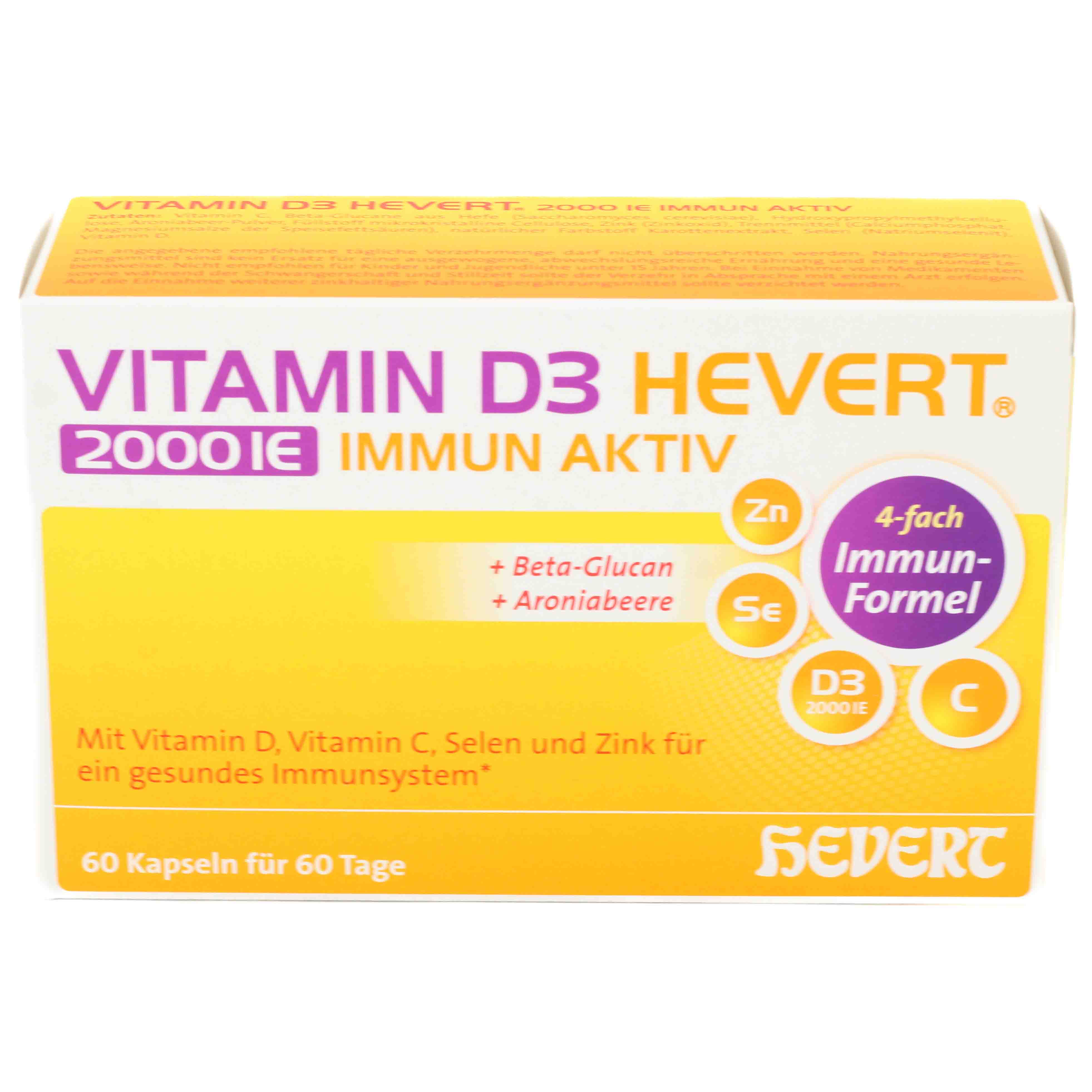 VITAMIN D3 HEVERT 2000 I.E. Immun Aktiv Kapseln VITAMIN D3 HEVERT 2000 I.E. Immun Aktiv Kapseln