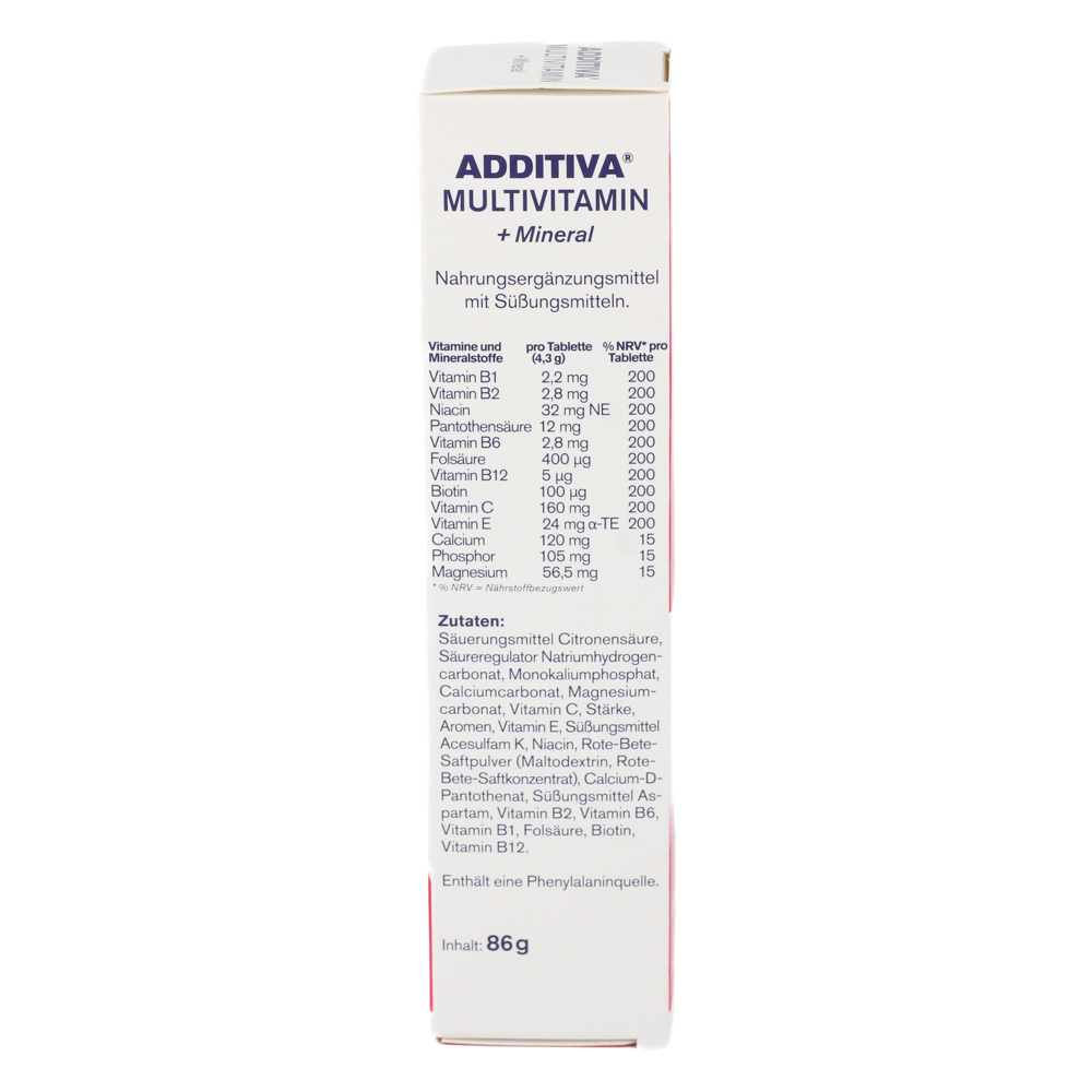 ADDITIVA Multivit.+Mineral Pfirsich R Brausetabl. ADDITIVA Multivit.+Mineral Pfirsich R Brausetabl.