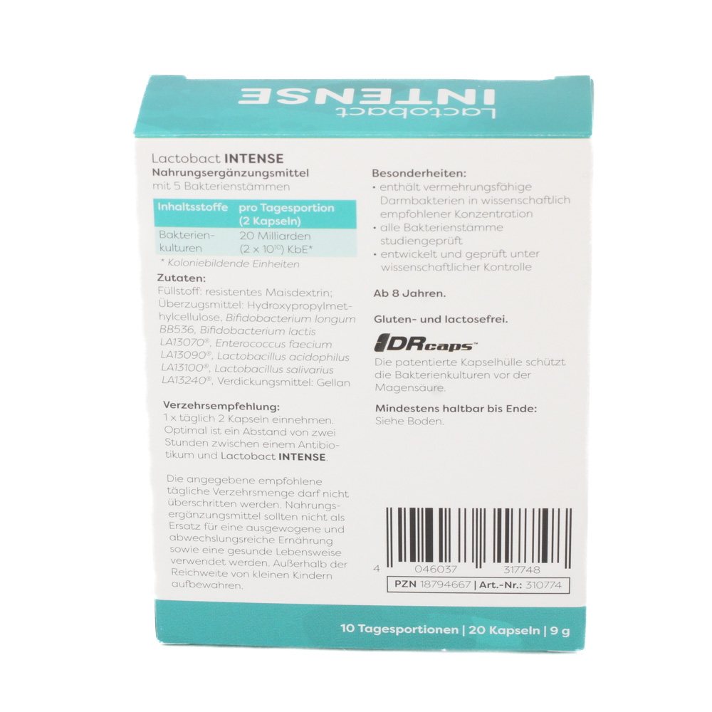 LACTOBACT INTENSE magensaftresistente Kapseln LACTOBACT INTENSE magensaftresistente Kapseln