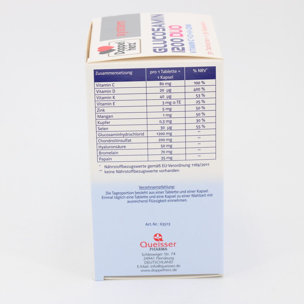 DOPPELHERZ Glucosamin 1200 Duo system Kombipackung DOPPELHERZ Glucosamin 1200 Duo system Kombipackung