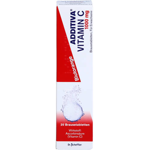 ADDITIVA Vitamin C Blutorange Brausetabletten ADDITIVA Vitamin C Blutorange Brausetabletten