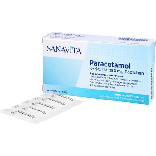 PARACETAMOL SANAViTA 250 mg Zäpfchen PARACETAMOL SANAViTA 250 mg Zäpfchen