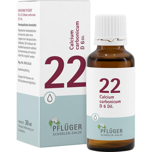 BIOCHEMIE Pflüger 22 Calcium carbonicum D 6 Tropf. BIOCHEMIE Pflüger 22 Calcium carbonicum D 6 Tropf.