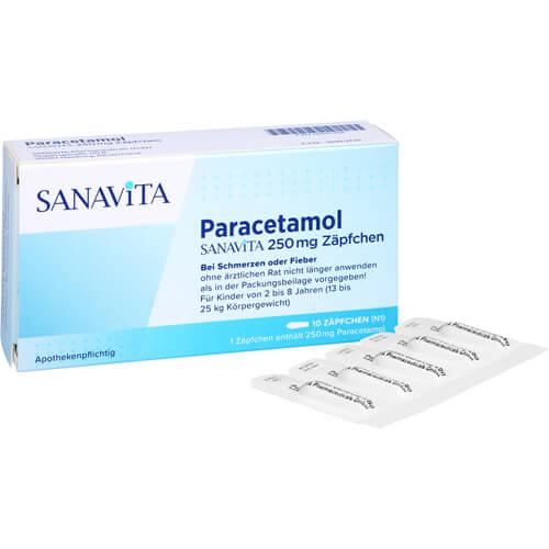 PARACETAMOL SANAViTA 250 mg Zäpfchen PARACETAMOL SANAViTA 250 mg Zäpfchen