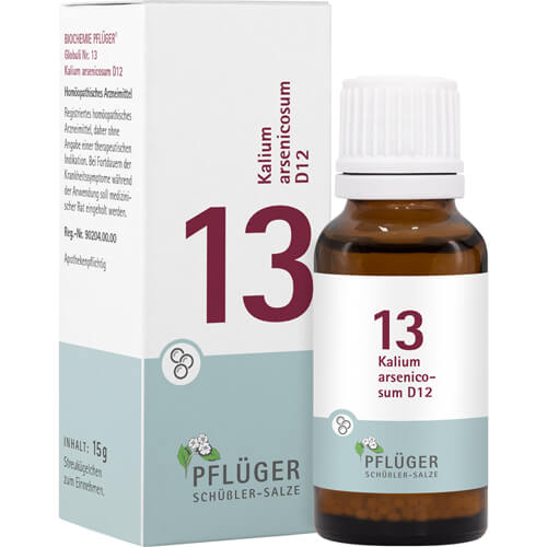 BIOCHEMIE Pflüger 13 Kalium arsenicosum D 12 Glob. BIOCHEMIE Pflüger 13 Kalium arsenicosum D 12 Glob.