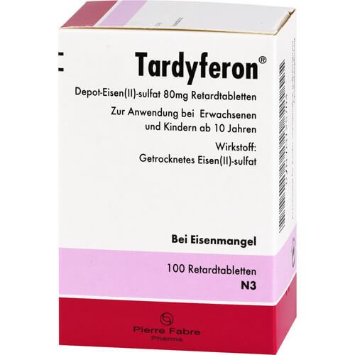 TARDYFERON Depot-Eisen(II)-sulfat 80 mg Retardtab. TARDYFERON Depot-Eisen(II)-sulfat 80 mg Retardtab.
