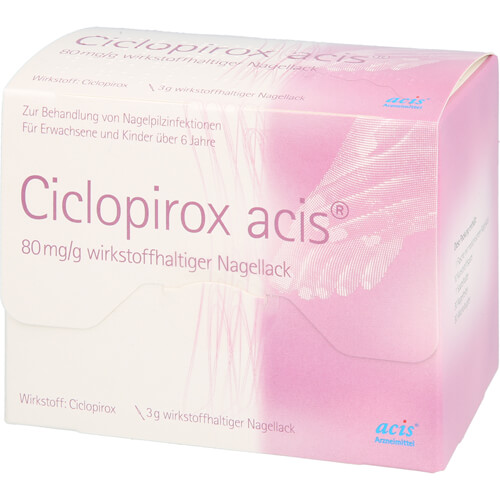 CICLOPIROX acis 80 mg/g wirkstoffhalt.Nagellack CICLOPIROX acis 80 mg/g wirkstoffhalt.Nagellack