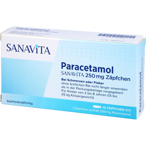 PARACETAMOL SANAViTA 250 mg Zäpfchen PARACETAMOL SANAViTA 250 mg Zäpfchen
