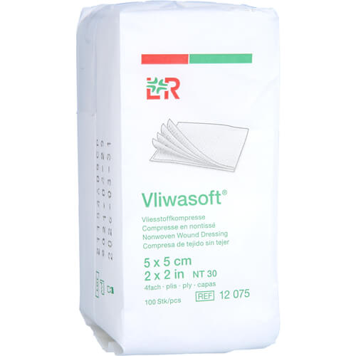 VLIWASOFT Vlieskompressen unsteril 5x5 cm 4l. VLIWASOFT Vlieskompressen unsteril 5x5 cm 4l.