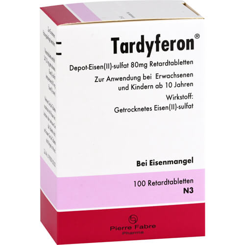 TARDYFERON Depot-Eisen(II)-sulfat 80 mg Retardtab. TARDYFERON Depot-Eisen(II)-sulfat 80 mg Retardtab.